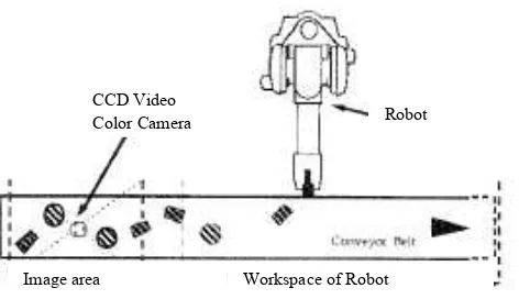 Figure 2.3: Image area and work area of the robot 