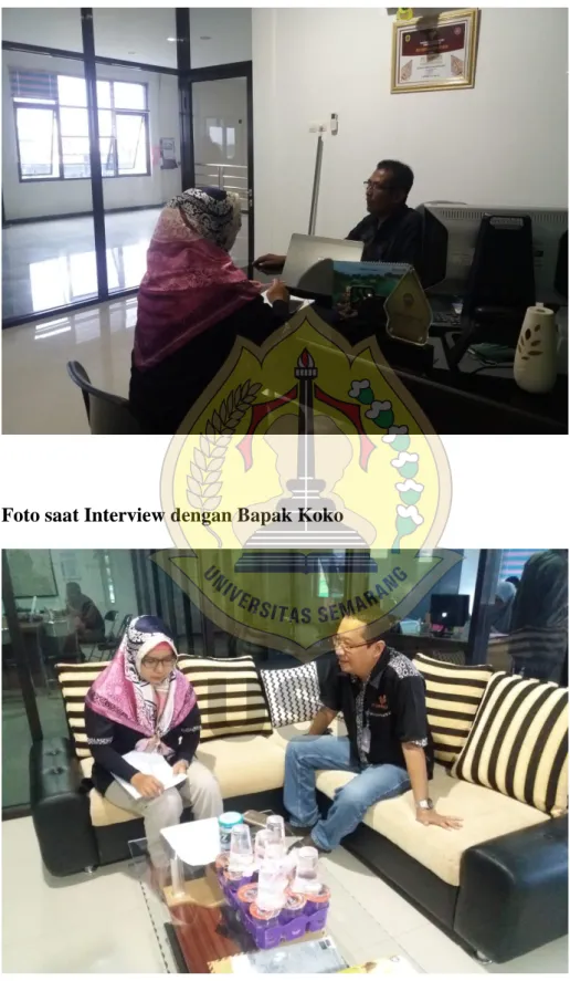 Foto saat Interview dengan Bapak Koko 