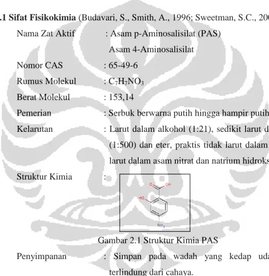 Gambar 2.1 Struktur Kimia PAS 