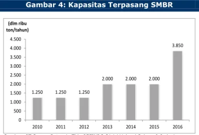 Gambar 4: Kapasitas Terpasang SMBR 