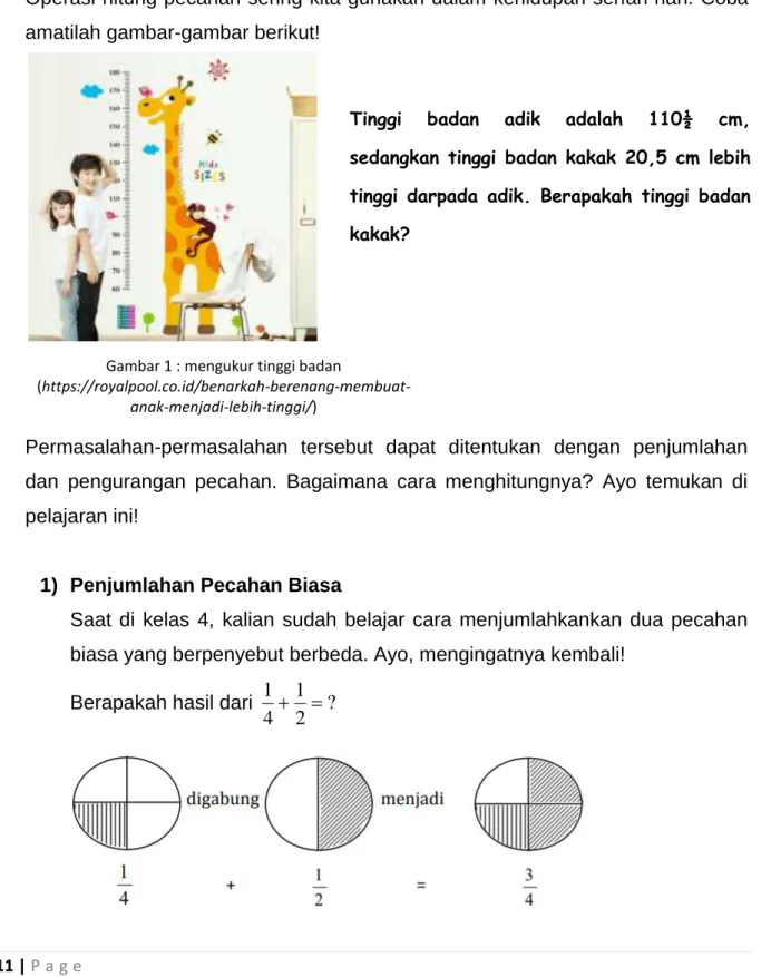 Gambar 1 : mengukur tinggi badan 
