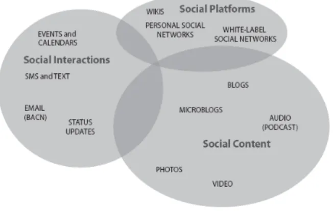 Gambar 1 Social Media Grouping  (Sumber: Evans, 2008:224)