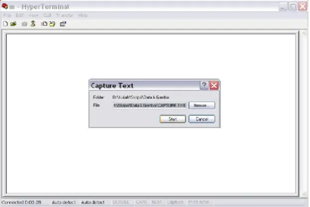 Gambar 4.9. Capture Text pada Hyper Terminal 