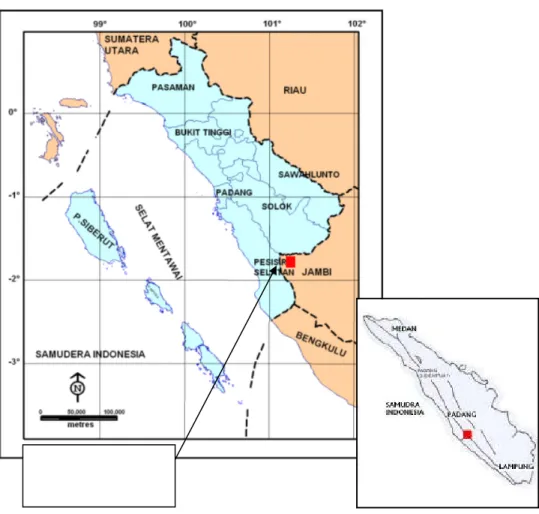 Gambar 1  Peta Lokasi Penyelidikan Terpadu Daerah Panas Bumi G. Kapur, Kabupaten Kerinci, Jambi 