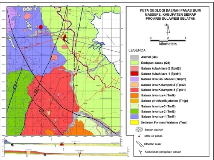 Gambar 2. Peta Geologi daerah Massepe