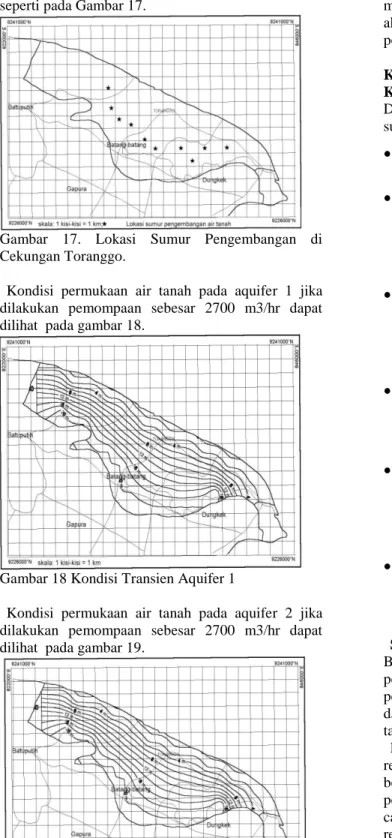 Gambar  17.  Lokasi  Sumur  Pengembangan  di  Cekungan Toranggo. 