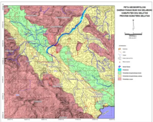 Gambar 2 Peta geomorfologi daerah Wai Selabung