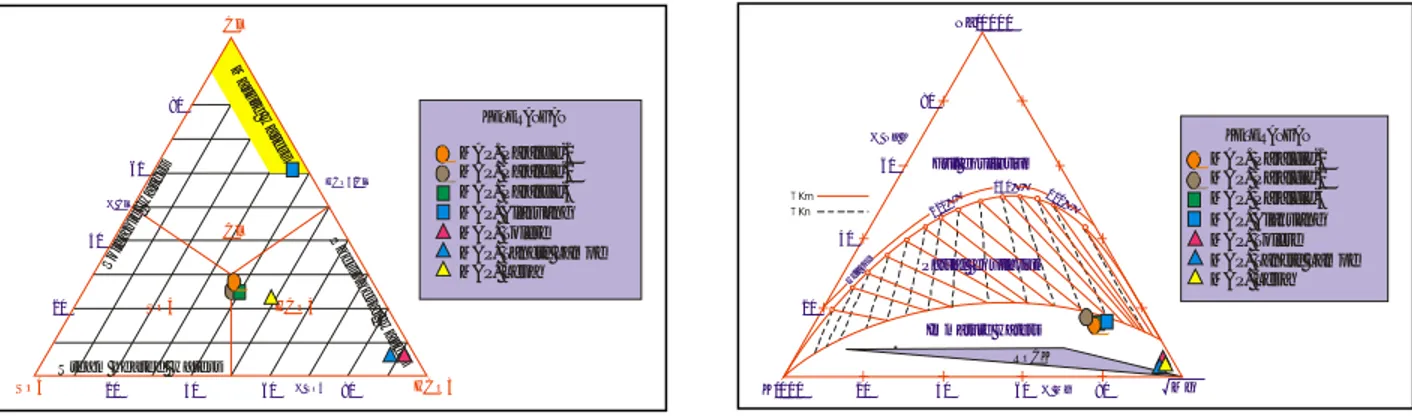 Gambar 4. Diagram segitiga Na-K-Mg  Gambar 3. Diagram segitiga Cl-SO 4 -HCO 3