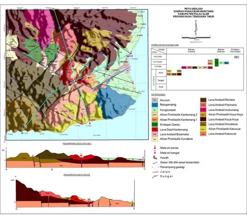 Gambar 2. Peta Geologi Daerah Maritaing, Nusa Tenggara Timur (Survei Terpadu, 2015) 