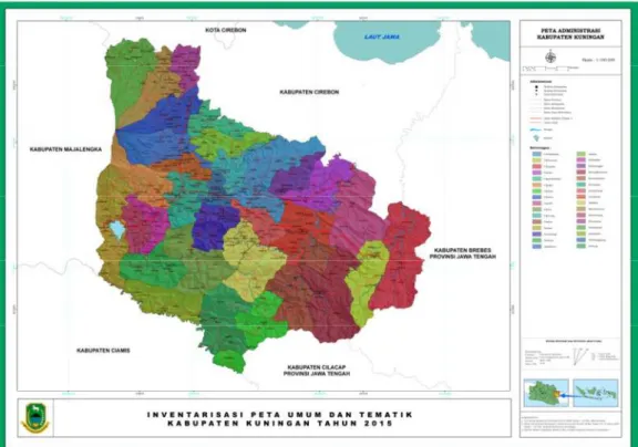 Gambar 2.1. Peta Administrasi Kabupaten Kuningan 