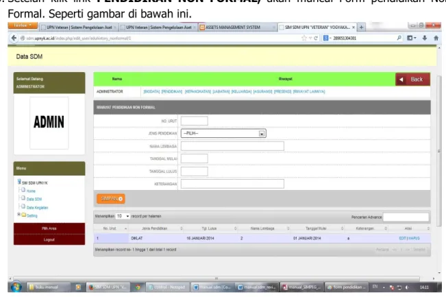 Gambar link Pendidikan Non Formal Seperti di bawah ini : 