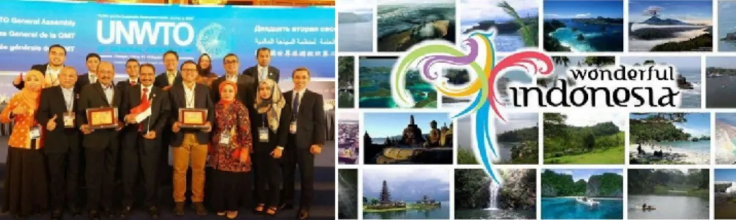 Gambar 3: Indonesia Juara Umum dua Kategori video Pariwisata UNWTO  Pengembangan  sistem 