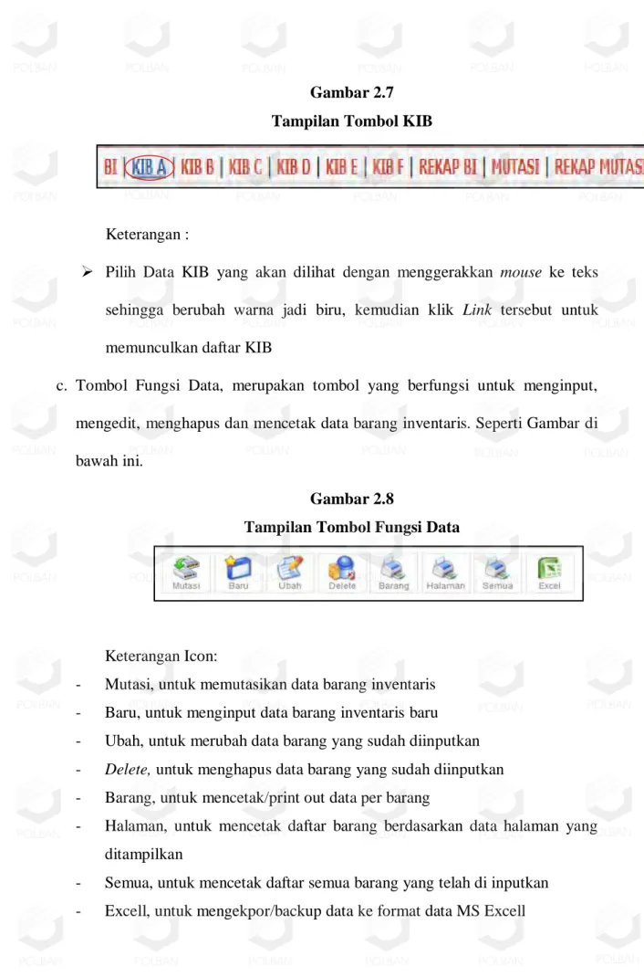 Gambar 2.7  Tampilan Tombol KIB 