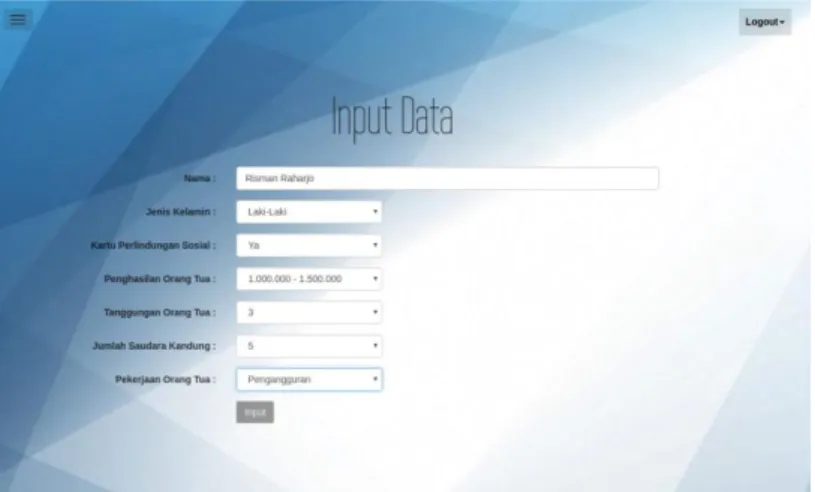 Gambar 5.8 Halaman input dan proses data  4.   KESIMPULAN 