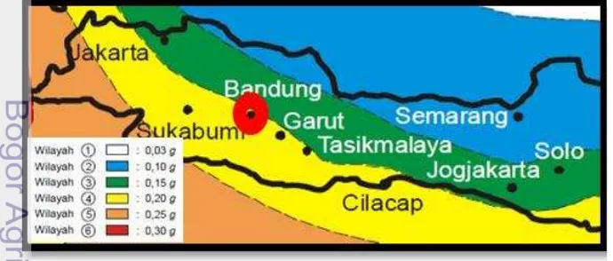 Gambar 16 Peta Gempa Indonesia Untuk Wilayah Bandung dan Sekitarnya 