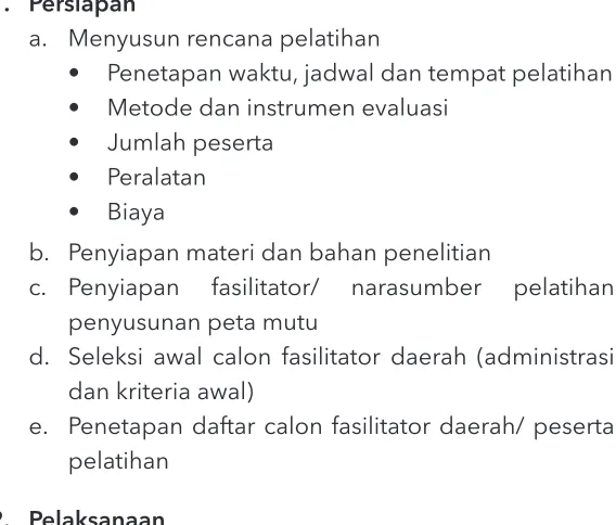 Tabel 2.1 Kriteria Peserta Pelatihan