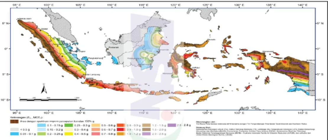 Gambar 2.1 Peta Wilayah Gempa Indonesia 