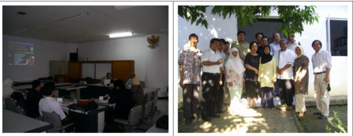 Gambar 13. .Diseminasi Hibah Kemitraan Biskuit Fungsional  pada Dosen Muda  IPB di Industri Mitra (Saad’s Bakery,Tangerang) 