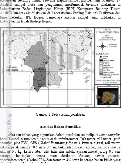 Gambar 2  Peta stasiun penelitian 