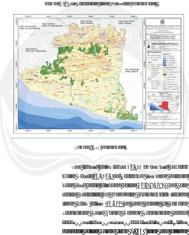 Gambar 3. 2 Peta Penggunaan lahan  Kabupaten Gunungkidul   