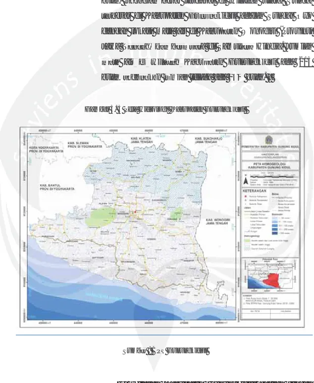 Gambar 3. 3 Peta Hidrologi  Kabupaten Gunungkidul   