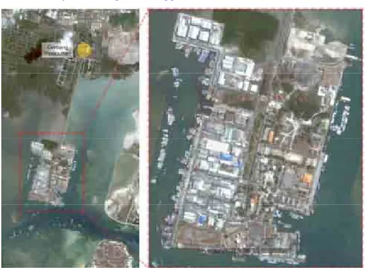 Gambar 3.4. Foto udara Pelabuhan Benoa tahun 2006  (Sumber http://www.googleearth.com ) 