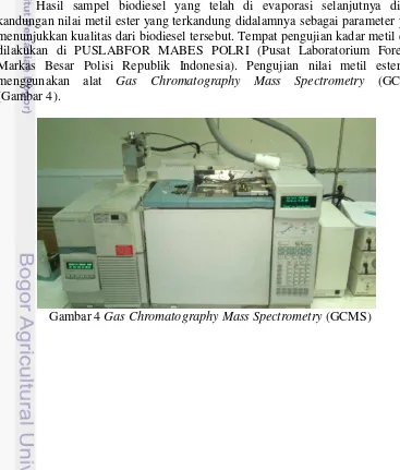 Gambar 4 Gas Chromatography Mass Spectrometry (GCMS) 