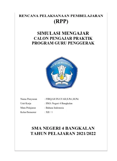 SIMULASI MENGAJAR CALON PENGAJAR PRAKTIK PROGRAM GURU PENGGERAK