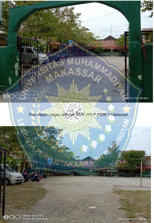 Foto depan pagar sekolah SMK YPLP PGRI 1 Makassar 