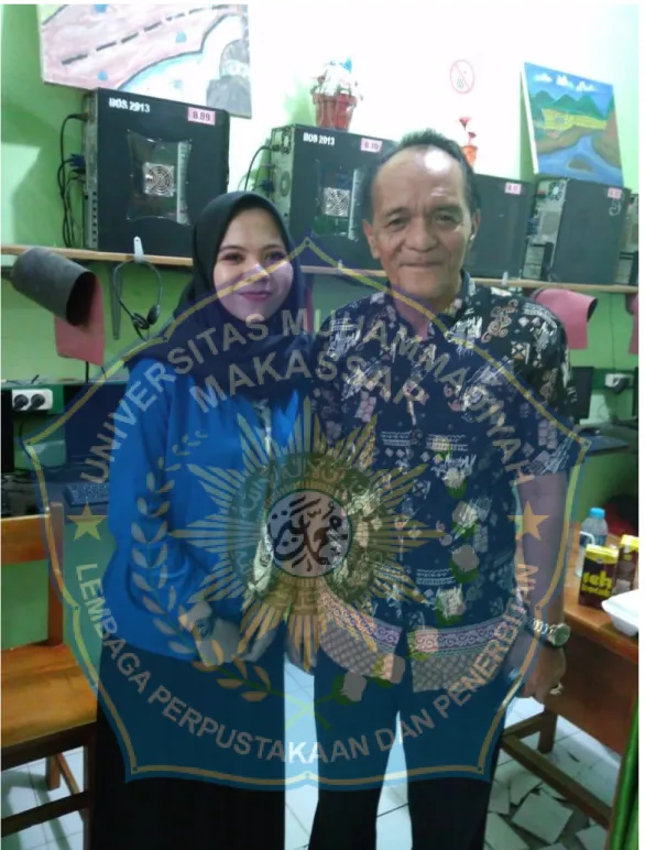 Foto Bersama Kepala Sekolah SMK YPLP PGRI 1 Makassar Bapak Drs. H. Satturuddin  Setelah Melakukan Wawancara 