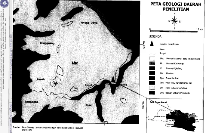 Gambar 3. Peta geologi daerah penelitian 