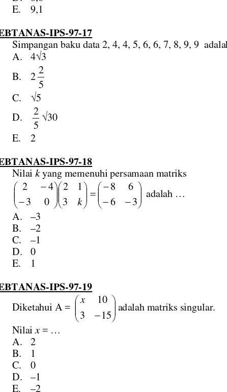 tabel di bawah ini berturut-turut adalah … 