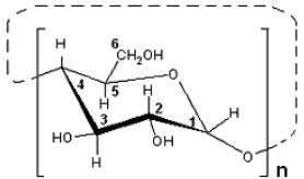 Gambar β.β Struktur α-D glukopiranosa penyusun siklodekstrin 