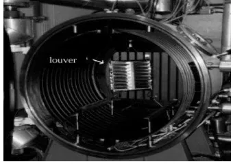 Figure 2.4: Installation of Thermal Louver at The Cryogenic Vacuum Chamber (Retrieved from Brazilian Society of Mechanical Sciences) 