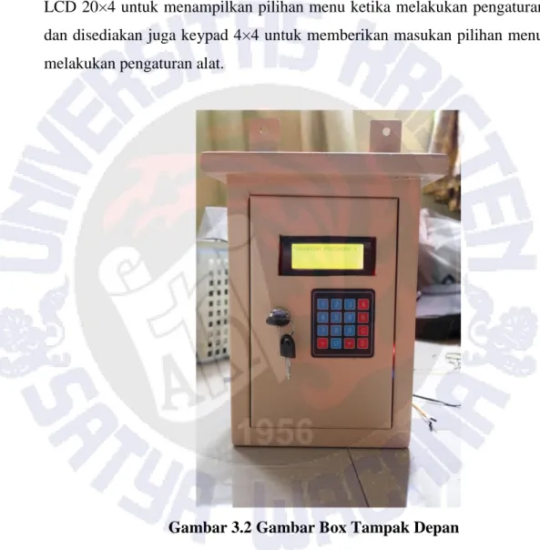 Gambar 3.2 Gambar Box Tampak Depan 