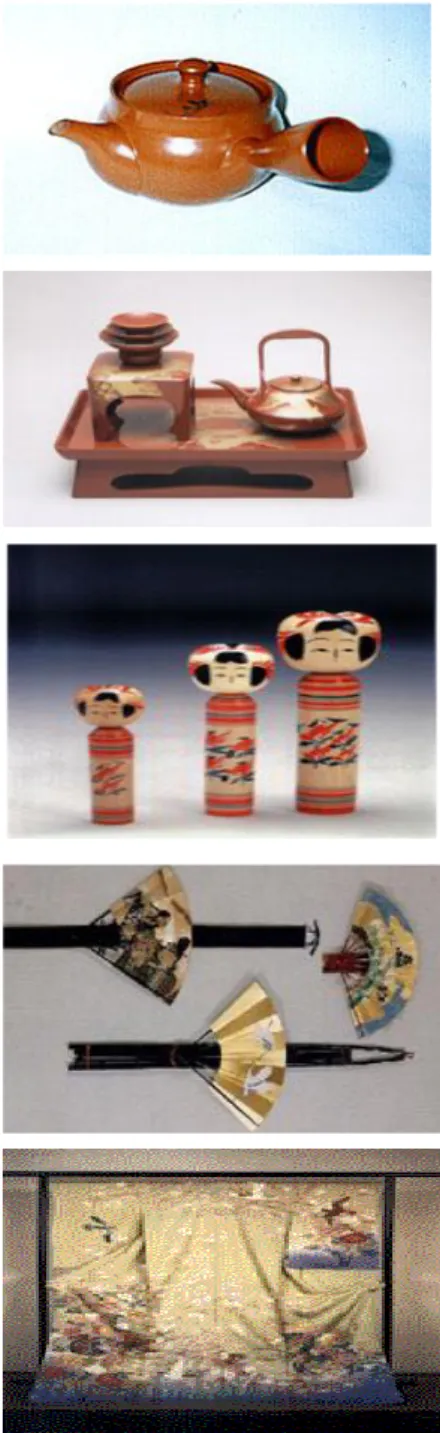 Gambar 3. Macam-Macam Produk Kerajinan Popular Jepang    http://web-japan.org/atlas/crafts/craft_fr.html 