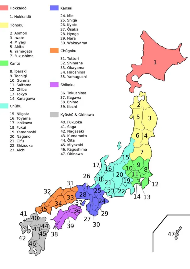 Gambar 1.3    Peta Negara Jepang 