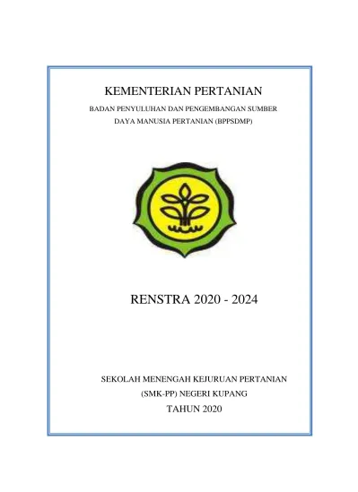 KEMENTERIAN PERTANIAN BADAN PENYULUHAN DAN PENGEMBANGAN SUMBER DAYA ...