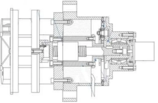 Figure 2.1.2: Electromechanical brake caliper using Brushless DC motor [2] 
