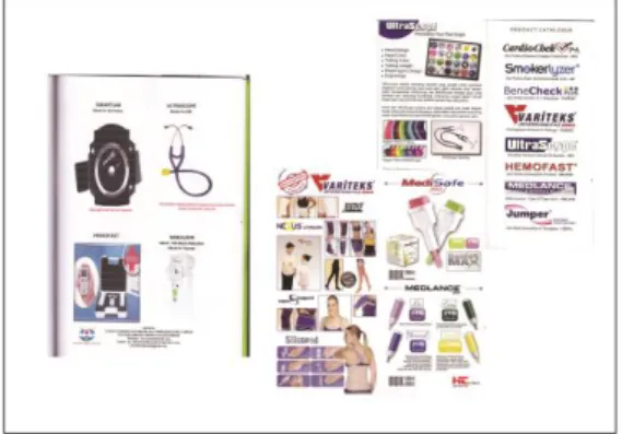 Gambar 1 Katalog dan Brosur PT.Sahabat  Medika Sejahtera Versi Lama   Sumber: Hasil Olahan Peneliti, 2013 