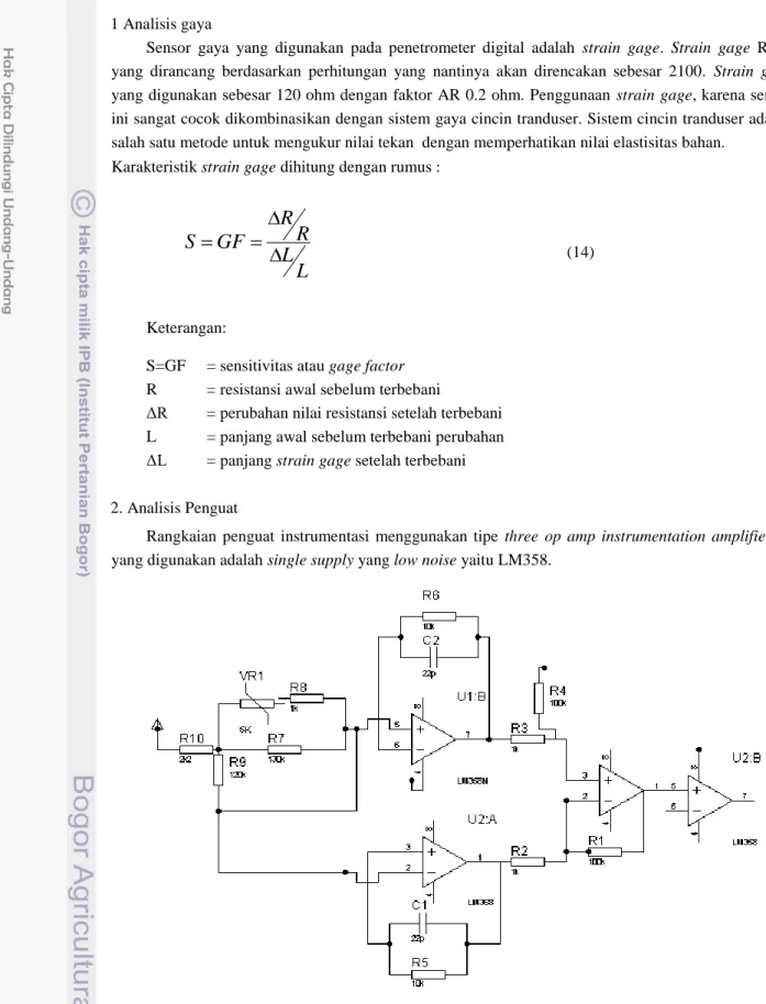 Gambar 29. Penguat tipe three op amp instrumentation 