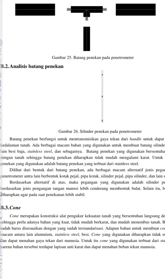 Gambar 26. Silinder penekan pada penetrometer 