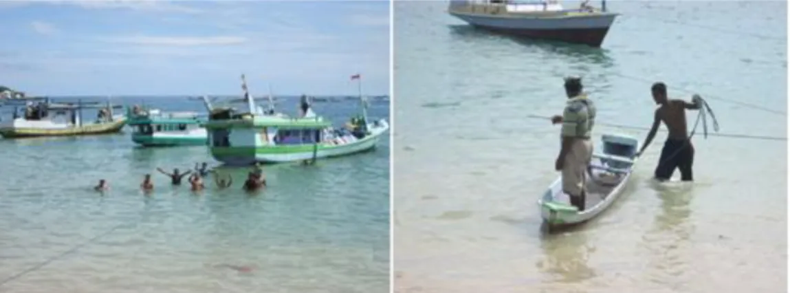 Gambar 4. Armada penangkapan ikan di Kelurahan Namosain  3.2 Perdagangan/Pemasaran 