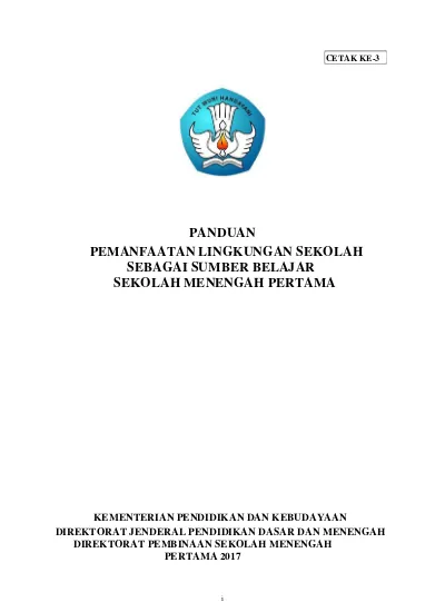 Panduan Pemanfaatan Lingkungan Sekolah Sebagai Sumber Belajar SMP