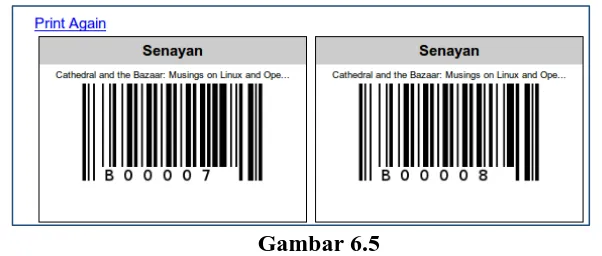 Gambar 6.4 Menu Barcode Printing 