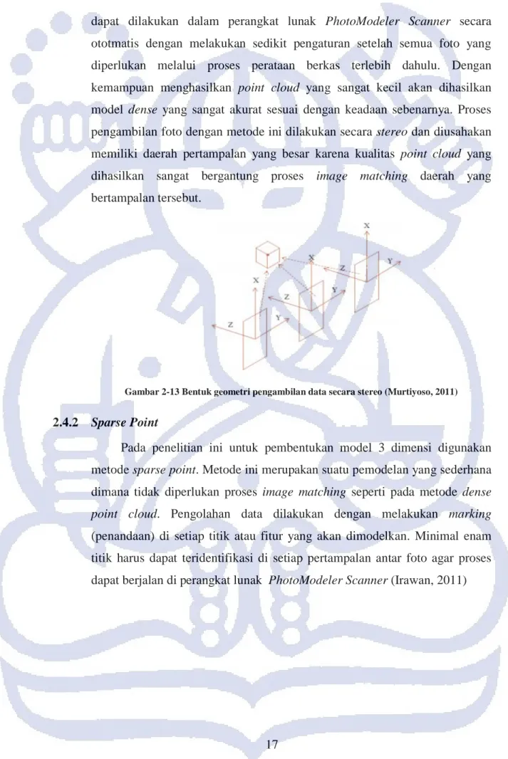 Gambar 2-13 Bentuk geometri pengambilan data secara stereo (Murtiyoso, 2011)    