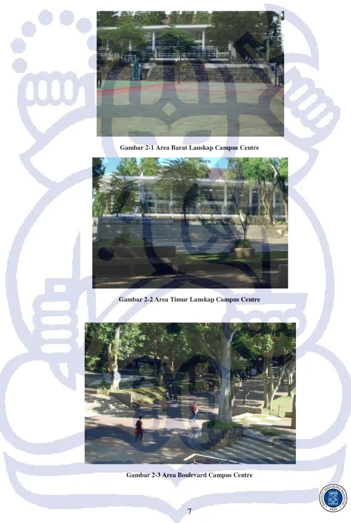 Gambar 2-1 Area Barat Lanskap Campus Centre 