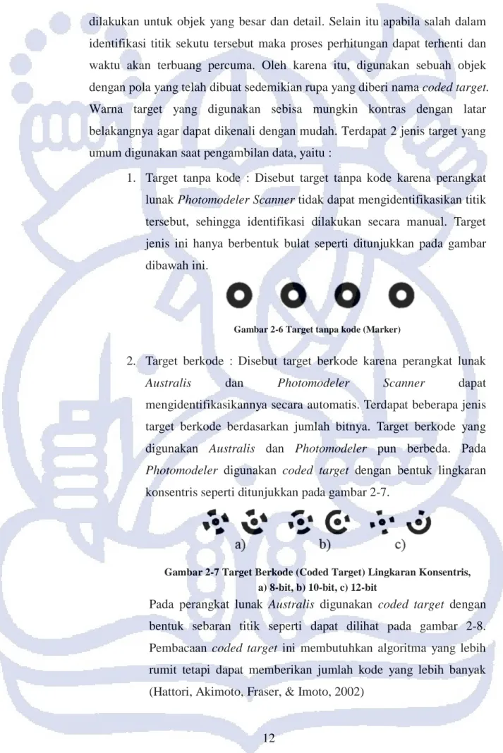 Gambar 2-6 Target tanpa kode (Marker)    