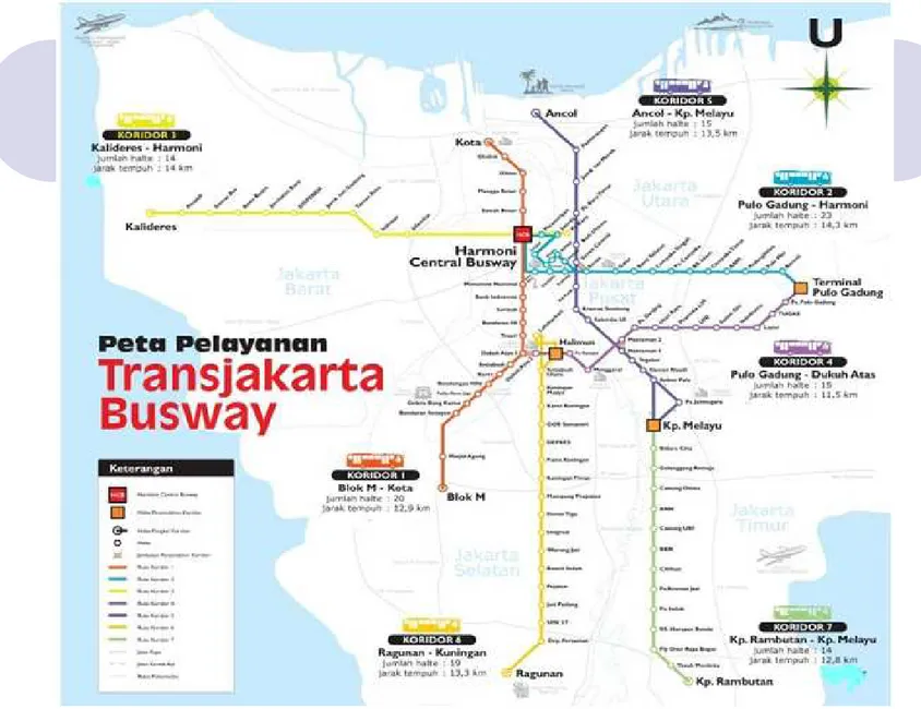 Gambar 1.2 Rute semua koridor Busway Transjakarta