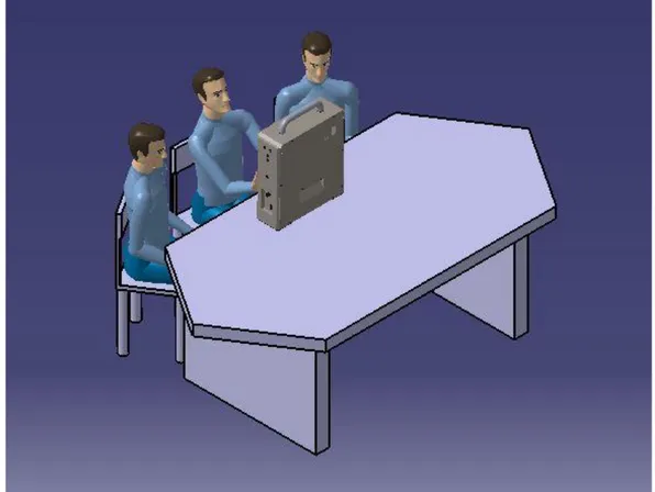 Ilustrasi  workstation  pada  saat  penggunaan  Haas  Control  Simulator  di  meja  eksisting  dapat  dilihat  pada  Gambar  I.2